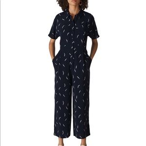 Brushstroke Print Jumpsuit NWT